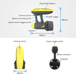 MagicJet Seascooter, the Best Underwater Scooter with 3 Camera Mounts